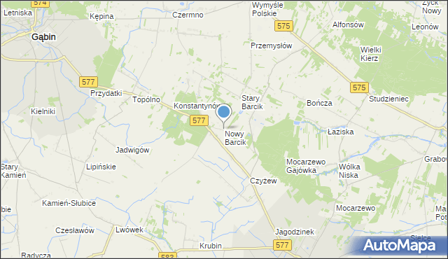 mapa Nowy Barcik, Nowy Barcik na mapie Targeo
